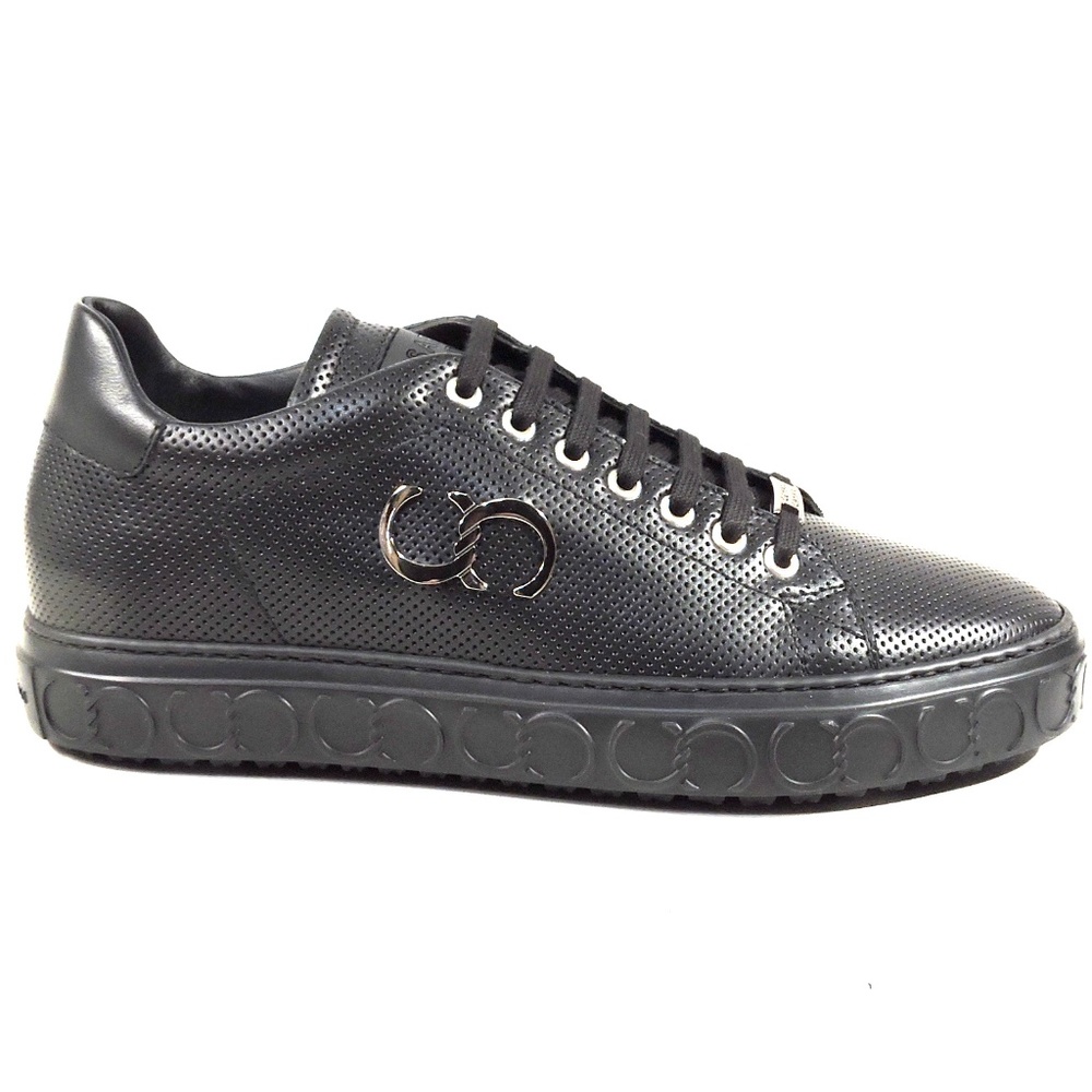 CASADEI 🇮🇹 MEN'S BLACK SOFT LEATHER COMFORT FASHION SNEAKERS - Picture 4 of 8